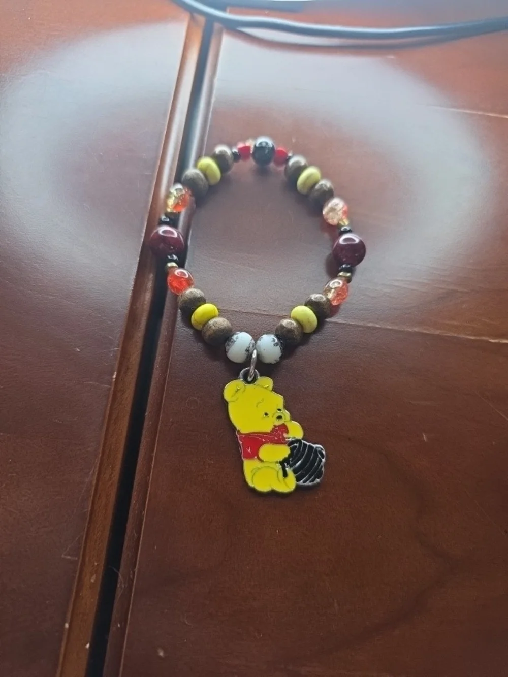 Yellow Winnie-The-Pooh Beaded Bracelet